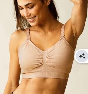 Kindred Bravely Sublime Hands Free Pumping Nursing Bra Small Busty Nude